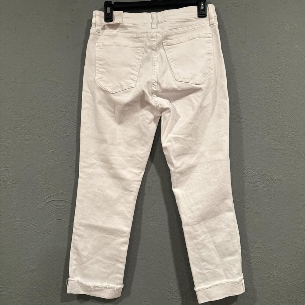KUT FROM THE KLOTH Amy crop straight leg pants in white. - Picture 2 of 5